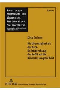 Die Uebertragbarkeit...