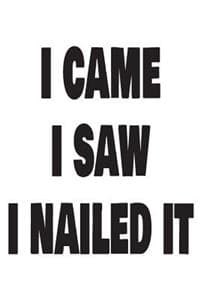 I Came I Saw I Nailed It