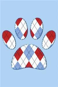 Argyle Dog Paw Print