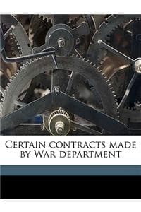 Certain Contracts Ma...