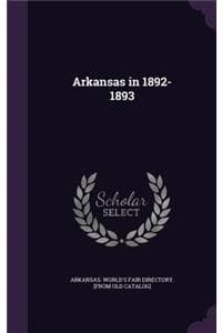 Arkansas in 1892-1893